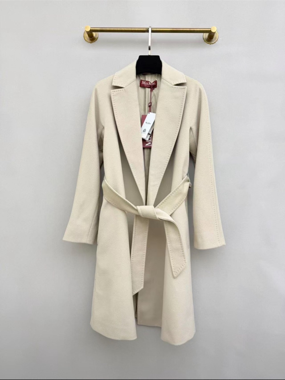 MaxMara Cream Belted Trench Coat